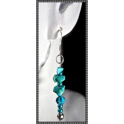 Collection Génération Turquoise Boucle d'oreille full turquoise pour le plus bel effet.