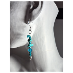 Collection Génération Turquoise Boucle d'oreille full turquoise pour le plus bel effet.