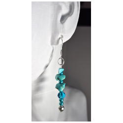 Collection Génération Turquoise Boucle d'oreille full turquoise pour le plus bel effet.