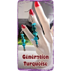 Collection Génération Turquoise Boucle d'oreille full turquoise pour le plus bel effet.